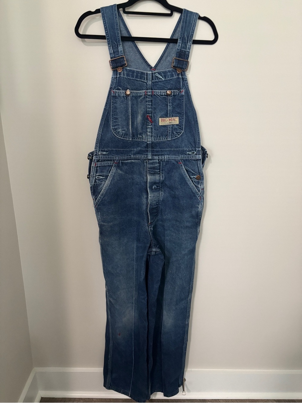 Vintage Big Mac Blue Denim Overalls 32x32 - Rise 14” Inseam 32” Waist 32”